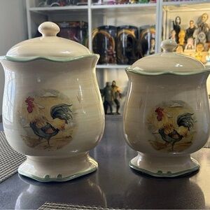 Ceramic Rooster Canister Set